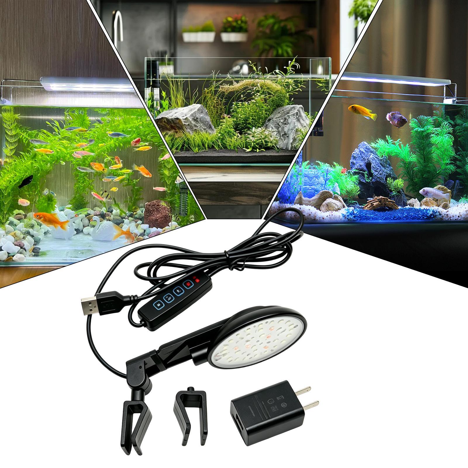 Aquarium Fish Light Lamp - Aquarium Led Light Waterproof Clamp-On Anti-Glare