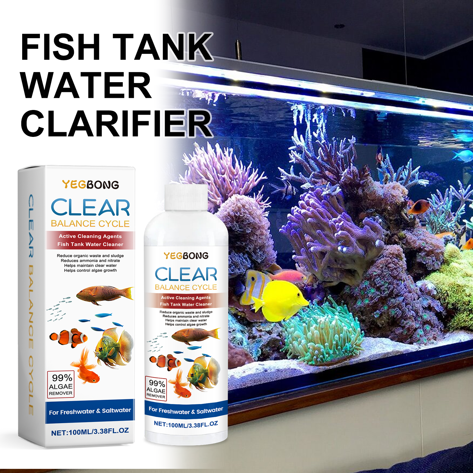 Aquarium Water Clarifier 100ml – Aquarium Fish Breeding Bewertung und Preis