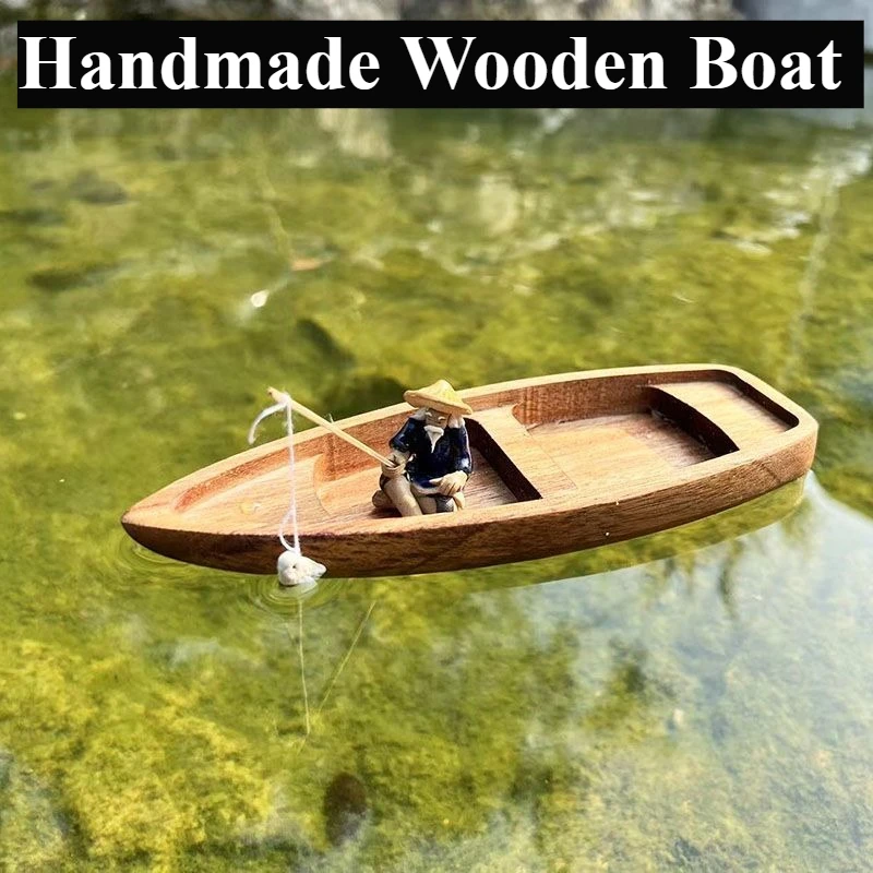 Handmade Wooden Boat Mini Floa – Aquarium Fish For Sale Online Bewertung und Preis